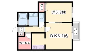 グレース古川 A棟【A103号室】の間取り