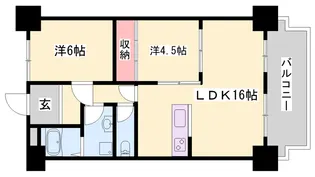 ヌーベルメゾン清水【2階】の間取り