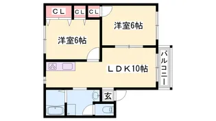 風蘭【202号室】の間取り