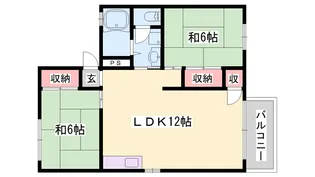 サンコーポ恵美酒A棟【103号室】の間取り