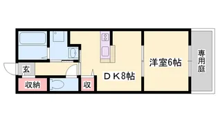 サウスキャッスル【1階】の間取り