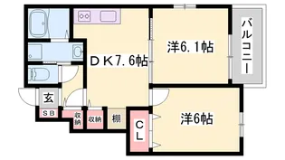 2DKの間取り画像