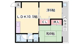 リノグランベル姫路【4階】の間取り