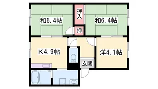 タウニィ今在家B【0201号室】の間取り