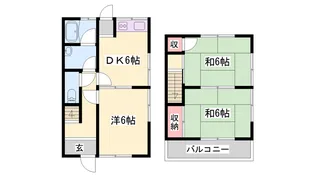兵庫県赤穂市若草町【テラスハウス】の間取り