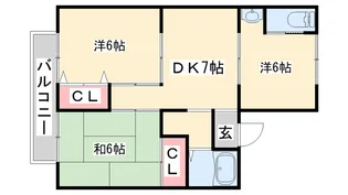 西三木マンションA【205号室】の間取り