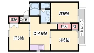 セジュール向陽台【203号室】の間取り