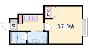 MOMENT COCO【102号室】の間取り