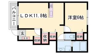 ベル池ノ下【1階】の間取り