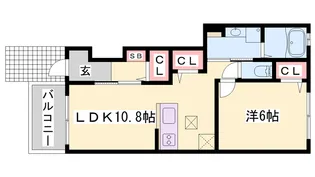 カーサクリアネス【1階】の間取り
