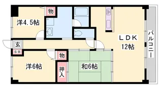 高岡中村コーポパートⅡ【11階】の間取り
