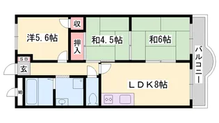 リゾティ英賀保【306号室】の間取り