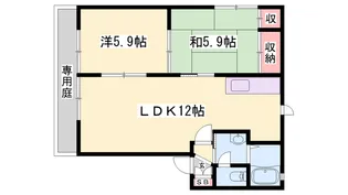 ディアス北新在家【B101号室】の間取り