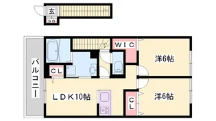 ベルフィオーレ平田【2階】の間取り