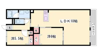 ライオンズマンション姫路広畑【407号室】の間取り