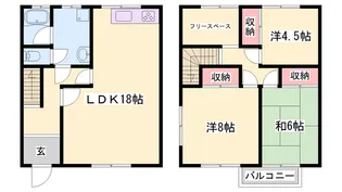 兵庫県姫路市飾磨区今在家【一戸建】の間取り