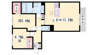 クレシア旭【1階】の間取り
