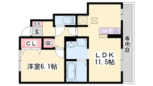 メゾン・ラフィーネ【1階】の間取り
