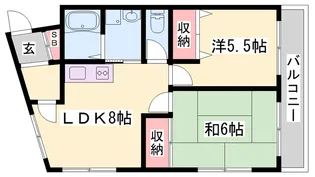 ドール東加古川【201号室】の間取り