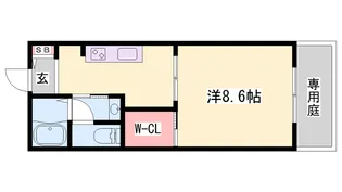 コーワキャッスル【101号室】の間取り