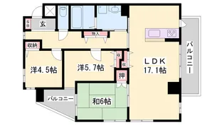 ポルトドールしかま【2階】の間取り