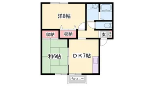 リバーサイド田渕【202号室】の間取り