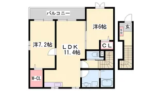 ブライトボナール【2階】の間取り