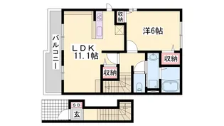 エレガンス中島【2階】の間取り