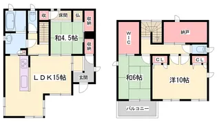 兵庫県姫路市広畑区北野町1【一戸建】の間取り