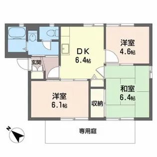 フレグランス古宮【1階】の間取り