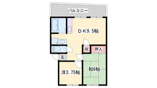 河原サンハイツA【102号室】の間取り