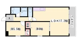 ハイツマエダⅡ【5階】の間取り