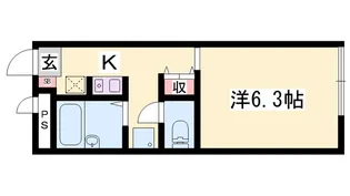 フラッツ伊保【202号室】の間取り