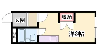 シュロス宮西【205号室】の間取り