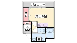 シャトー三和南車崎【401号室】の間取り