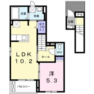 グランディール【203号室】の間取り