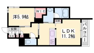 シャーメゾン・姫路ハイテール【3階】の間取り