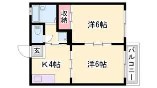 第2コーポラスみき【202号室】の間取り