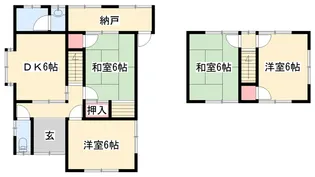 兵庫県神崎郡市川町鶴居【一戸建】の間取り