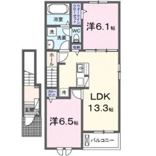 ルミナーレA【203号室】の間取り