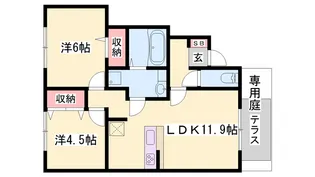 グランヒル青山【1階】の間取り