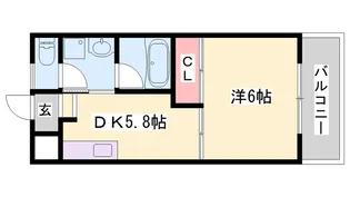 コーポふくい【6階】の間取り