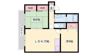 ジーライズ飾磨プランレーヌ A棟【2階】の間取り