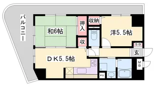 ライオンズマンション姫路【802号室】の間取り