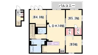スナークロケーション【2階】の間取り