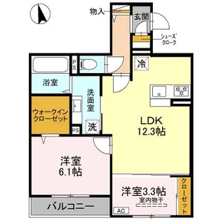 メゾン ド ソルテB棟【2階】の間取り