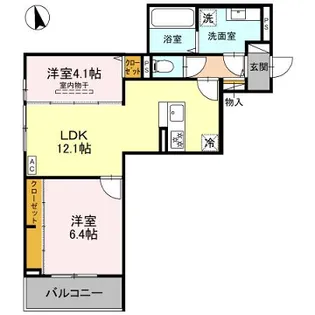 メゾン ド ソルテB棟【3階】の間取り