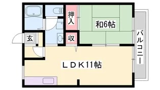 パークハイム東加古川A棟【201号室】の間取り