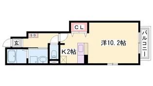 1Kの間取り画像