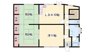 兵庫県神崎郡市川町西川辺【一戸建】の間取り